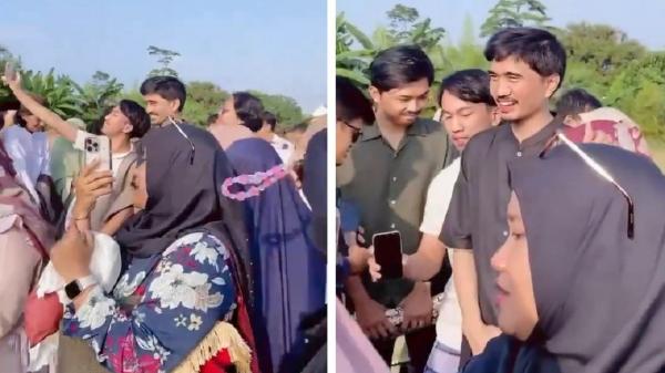 Warga Serbu Foto Bareng Duta SO7 Usai Salat Idul Adha